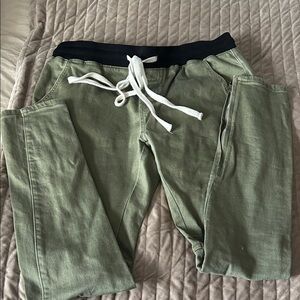 MNML Olive Joggers with Black Waistband